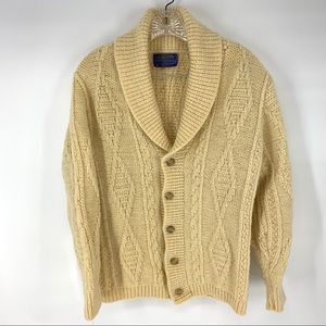 Vintage 70s Pendleton Shawl collar wool cardigan